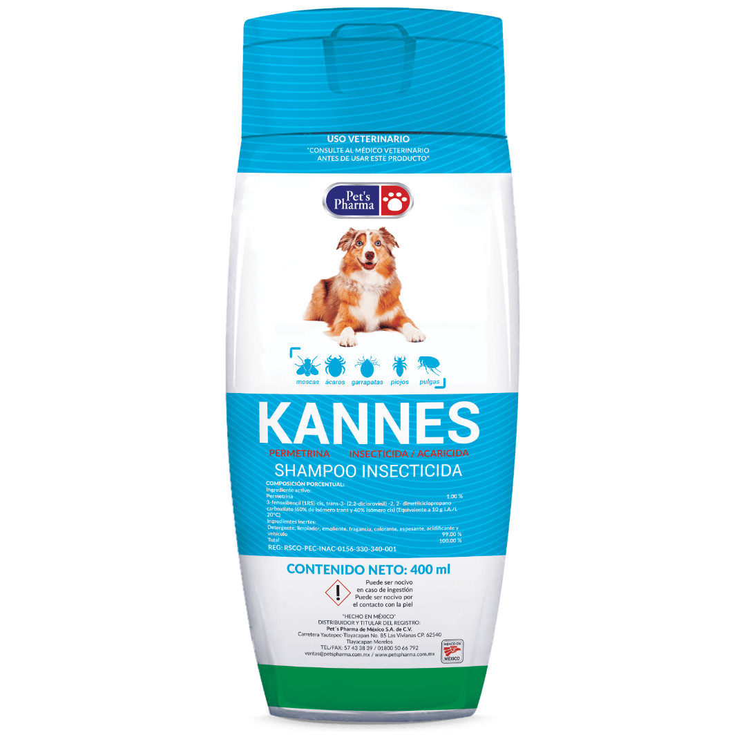 Productos Kannes Shampoo Insecticida 400ml - Pet's Pharma Productos Kannes Shampoo Insecticida 400ml - Pet's Pharma